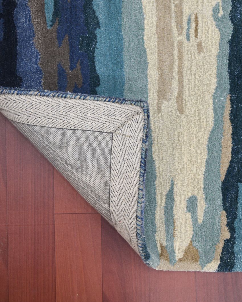 Emerald Dream Scape Hand Tufted Wool & Viscose Carpet | 6x4 ft