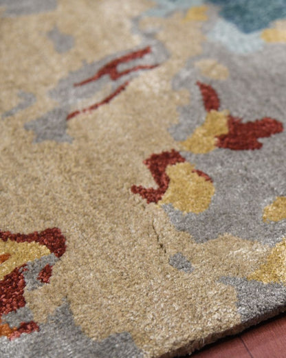 Orange Dream Scape Hand Tufted Wool & Viscose Carpet | 6x4, 8x5 ft 6 x 4 ft
