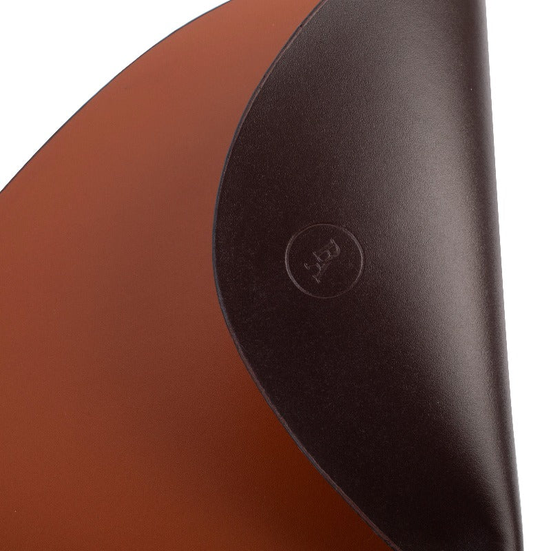 Reversible Faux Leather Dinner Set | Multiple Colors Burnt Orange & Brown