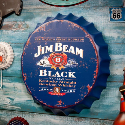 Jim Beam Bottle Cap Wall Decor | 14 inches