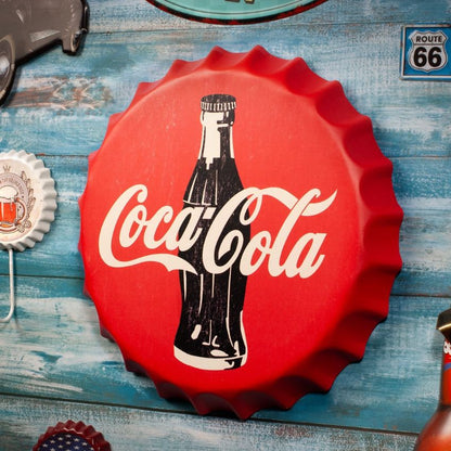 Coca Cola Red Bottle Cap Wall Decor | 35 x 5 cm/ 14 x 2 inches