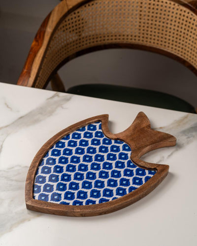 Fish Desgin Wooden Serving Platter | 13 x 9 inches