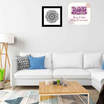 Mandala Magic Wall Painting Wall Art Frame | 12 x 12 inches