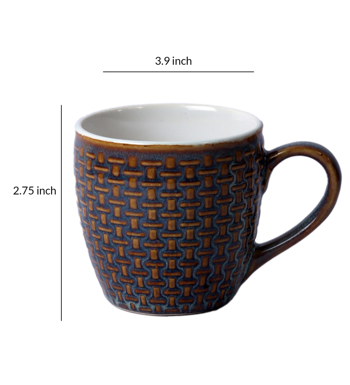 Unique Ceramic Tea& Coffee Cups | Set Of 6 | 150Ml Brown