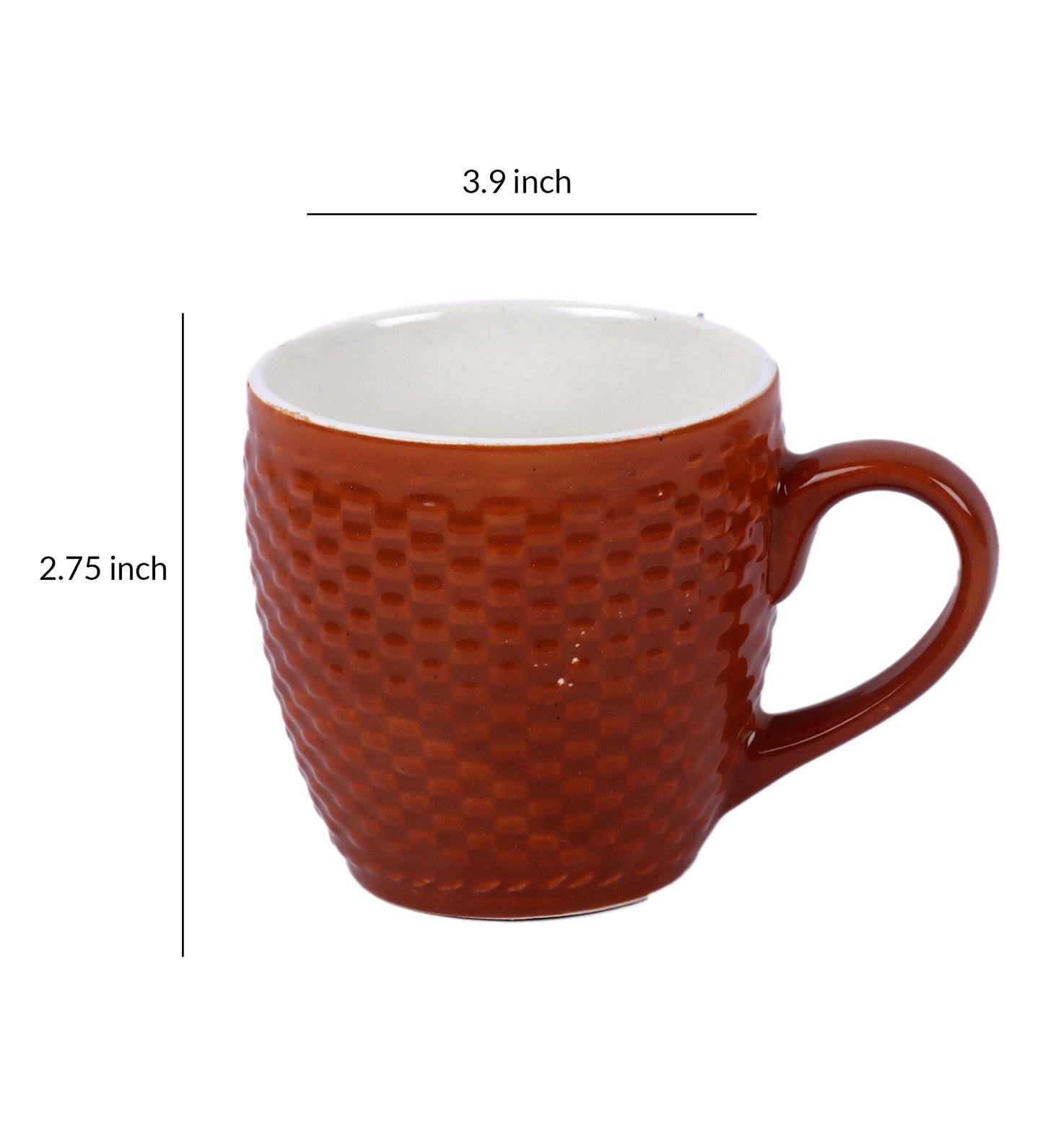 Unique Ceramic Tea& Coffee Cups | Set Of 6 | 150Ml Dark Red