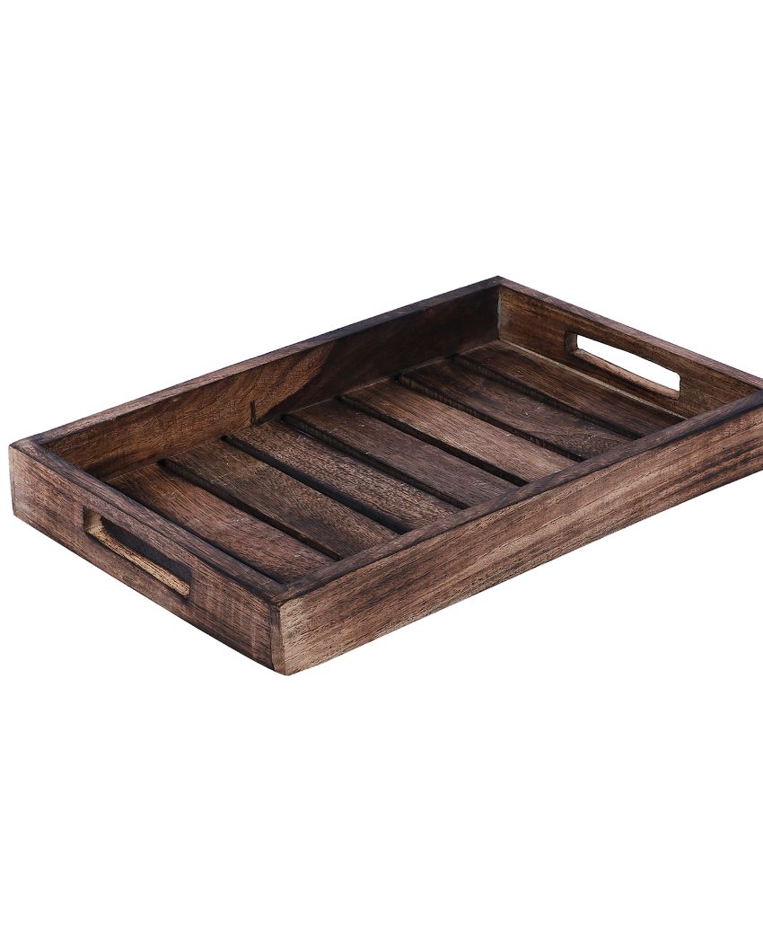 Vintage Style Wooden Tray With 6 Cups | 150Ml