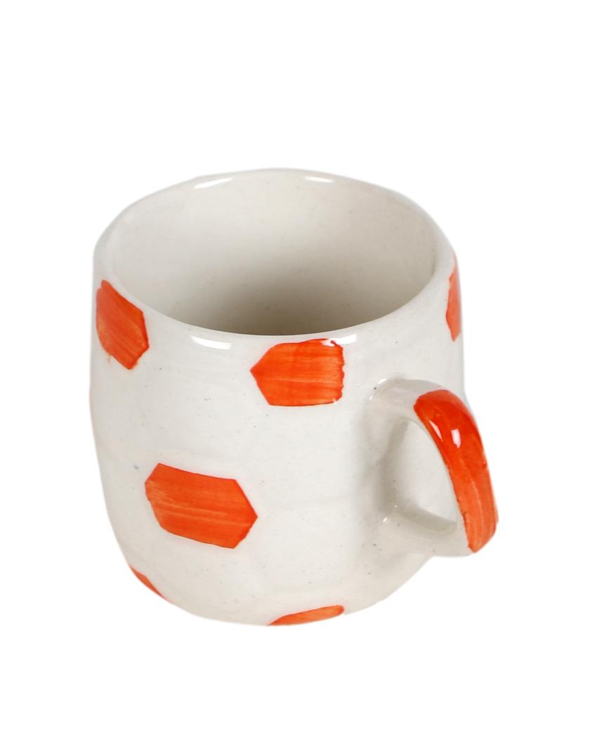 Football Shaped Ceramic Tea Cups | Set of 12