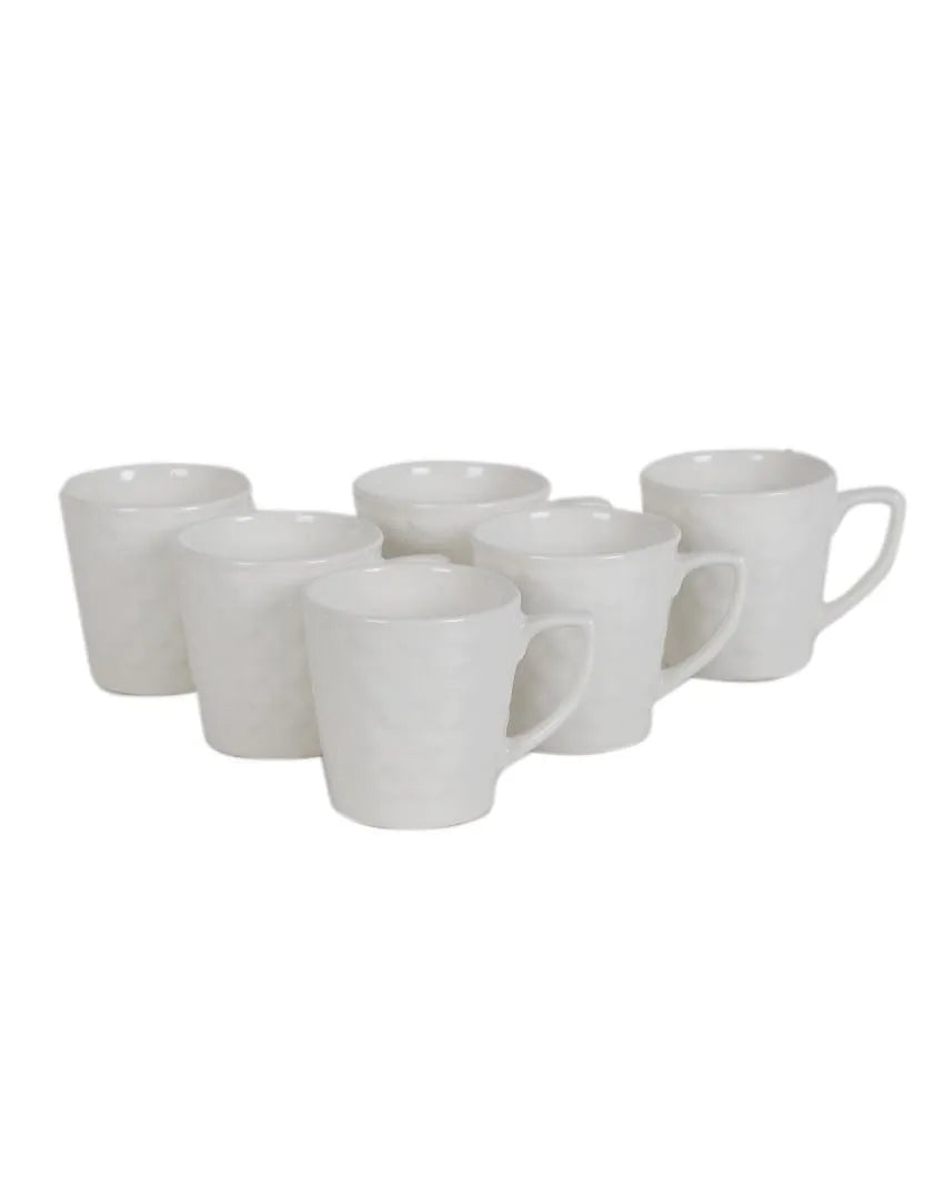 Ceramic 6 Coffee Mugs with 2 Platters Set