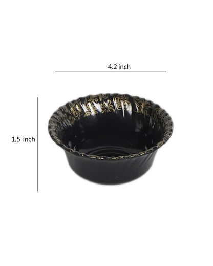 Abstract Black Gold Melamine Dinner Set | Pack of 46 Pcs