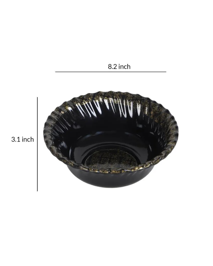 Abstract Black Gold Melamine Dinner Set | Pack of 46 Pcs