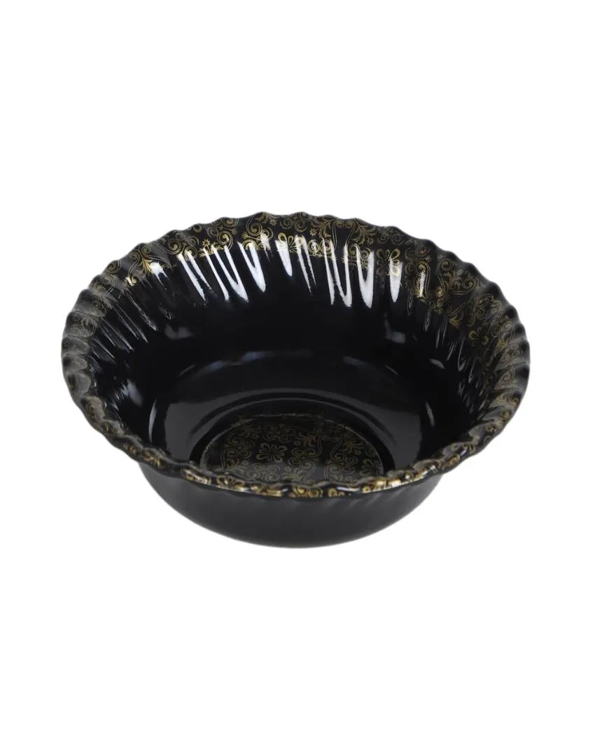 Abstract Black Gold Melamine Dinner Set | Pack of 46 Pcs