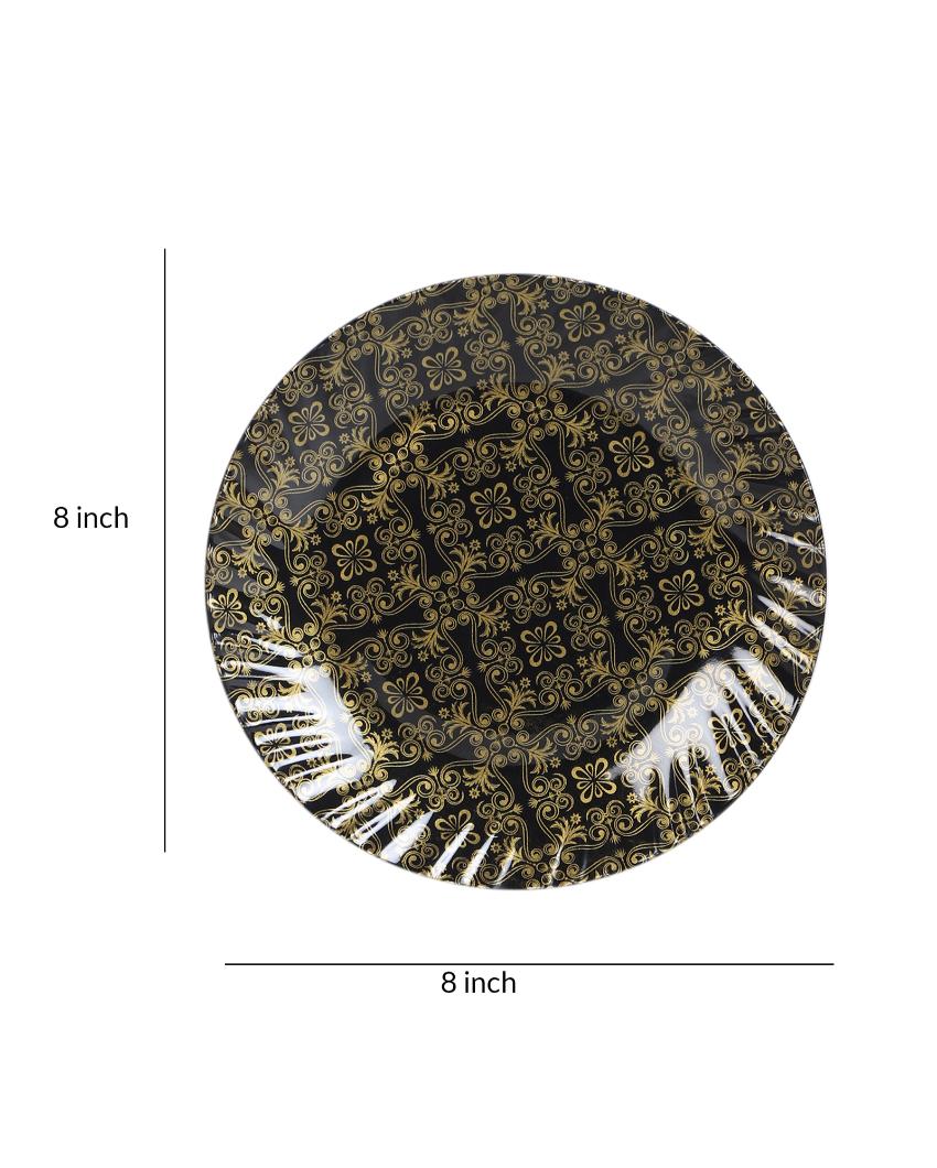 Abstract Black Gold Melamine Dinner Set | Pack of 46 Pcs