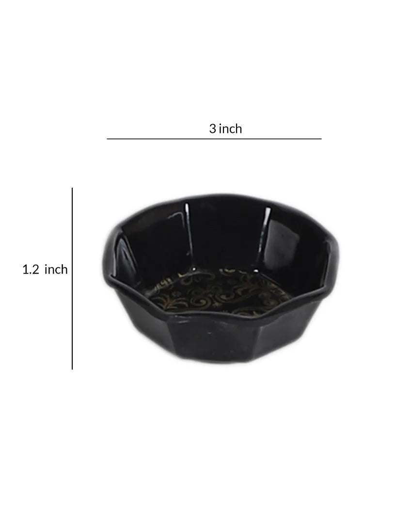 Abstract Black Gold Melamine Dinner Set | Pack of 46 Pcs