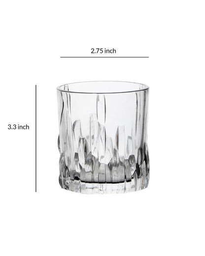 Ice burg Shaped Juice Glass | 220 ml | Set of 6