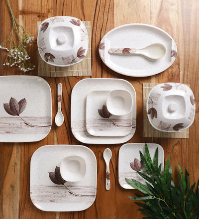 Floral Printed Melamine Dinner Set