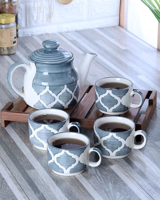 Vintage Design Ceramic Tea Set ( Tray Dimension Missing)
