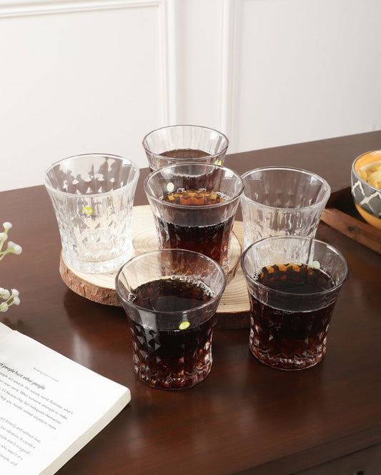 Liner Designed Whiskey Glasses | Set Of 6 | 300Ml