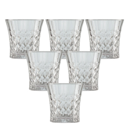 Liner Designed Whiskey Glasses | Set Of 6 | 300Ml