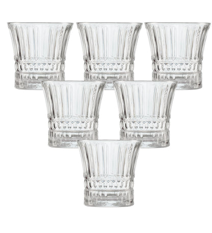 Lady Diamond Shaped Whiskey Glasses | Set Of 6 | 300Ml