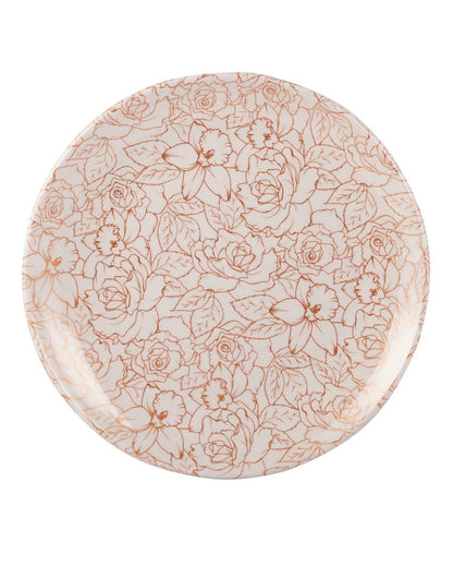 Melamine Round Floral Plates With Bowls Dinner Set