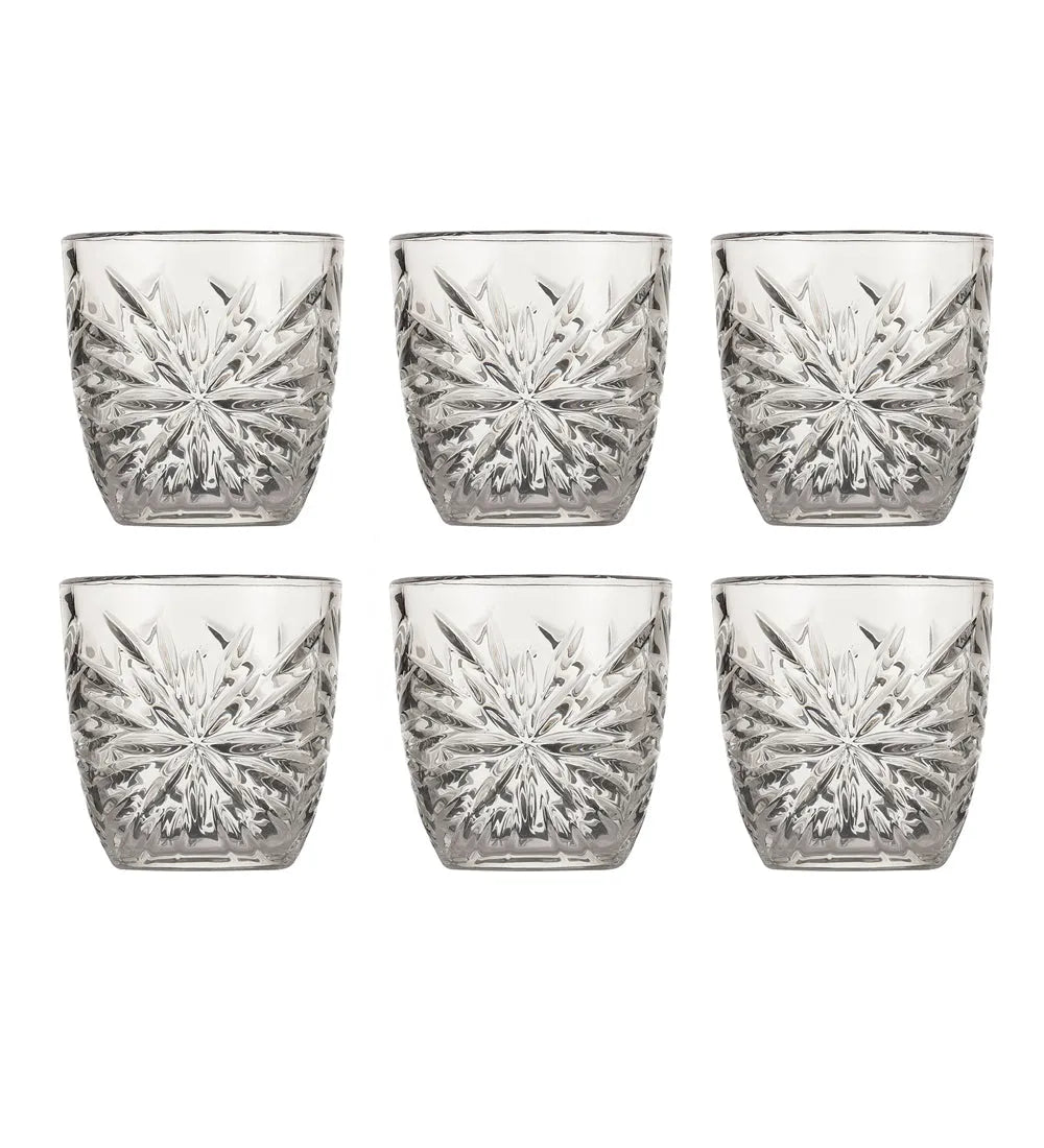 Floral Shaped Water & Juice Glasses | Set Of 6 | 250Ml