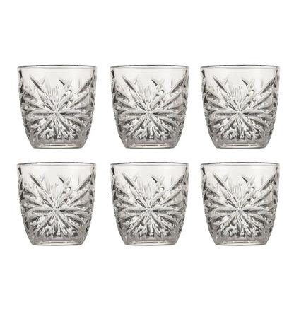 Floral Shaped Water & Juice Glasses | Set Of 6 | 250Ml