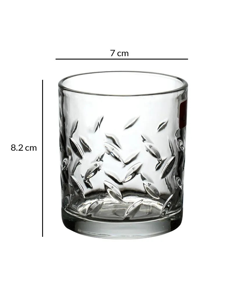 Leaf Cut Shaped Water & Juice Glasses | Set Of 6 | 220Ml