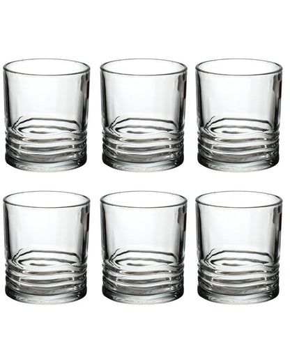 Ringer Shaped Water & Juice Glasses | Set Of 6 | 220Ml