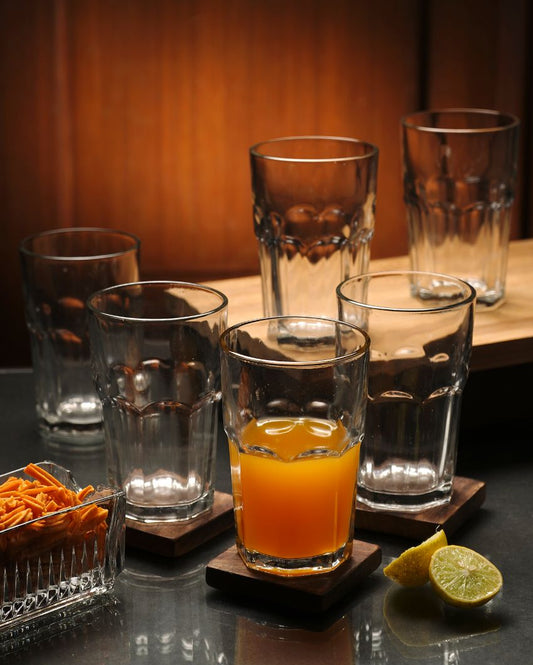 Simple Water & Juice Glasses | Set Of 6 | 300Ml