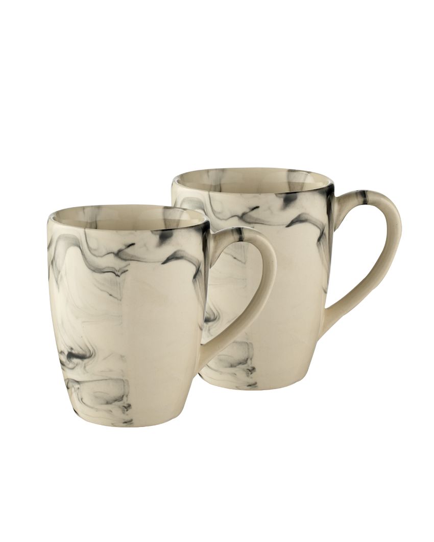 Italian Design Ceramic Coffee Mugs | 350Ml Set of 2