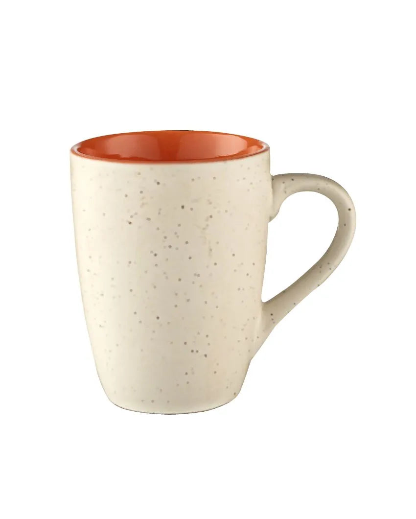 Modern Ceramic Coffee Mugs | Set Of 2 | 300Ml White