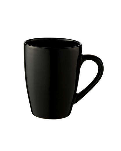 Modern Ceramic Coffee Mugs | Set Of 2 | 300Ml Black