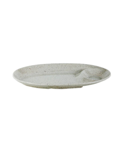 White Oval Shaped Solid Melamine Serving Platter | Set of 4