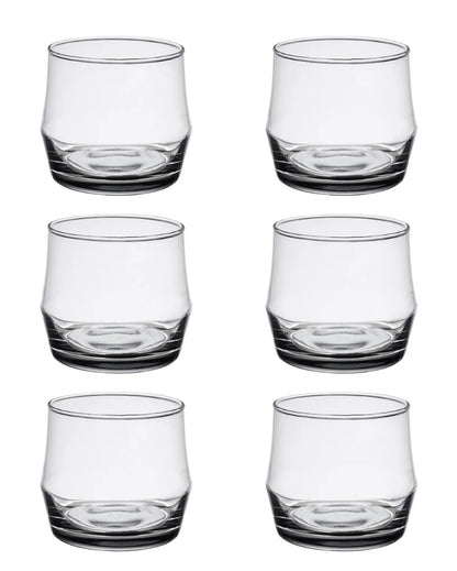 Conical Round Shaped Whisky Glasses |Set Of 6 | 250 Ml