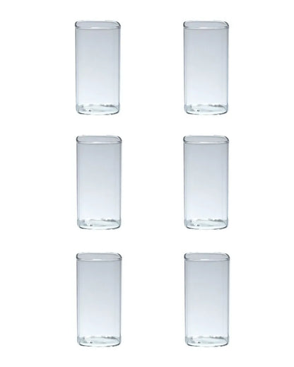 Square Shaped Water Juice Glasses | Set Of 6 | 260 Ml