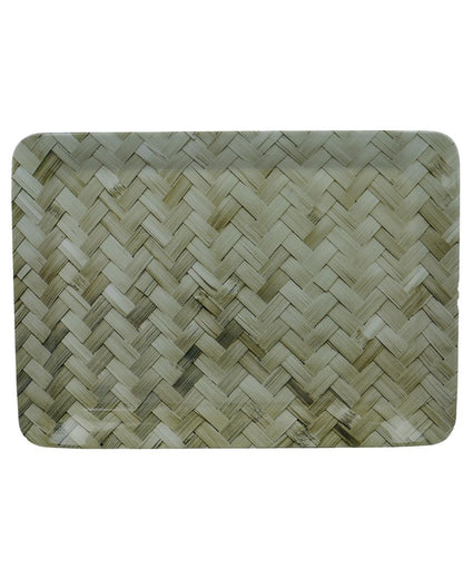 Green Check Colored Melamine Serving Trays | Set Of 3