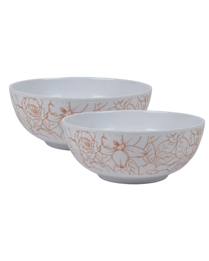 White Melamine Serving Bowls | Set Of 2