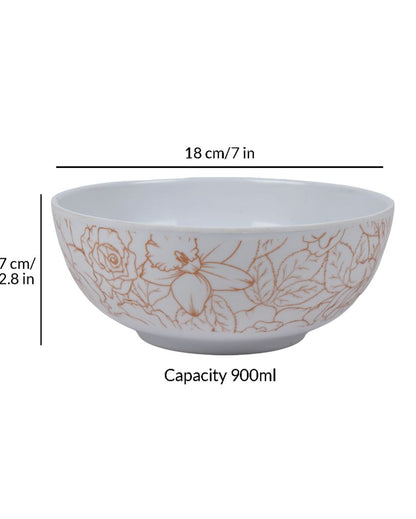 White Melamine Serving Bowls | Set Of 2