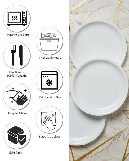 Acrylic Quarter Dinner Plates | Set Of 6