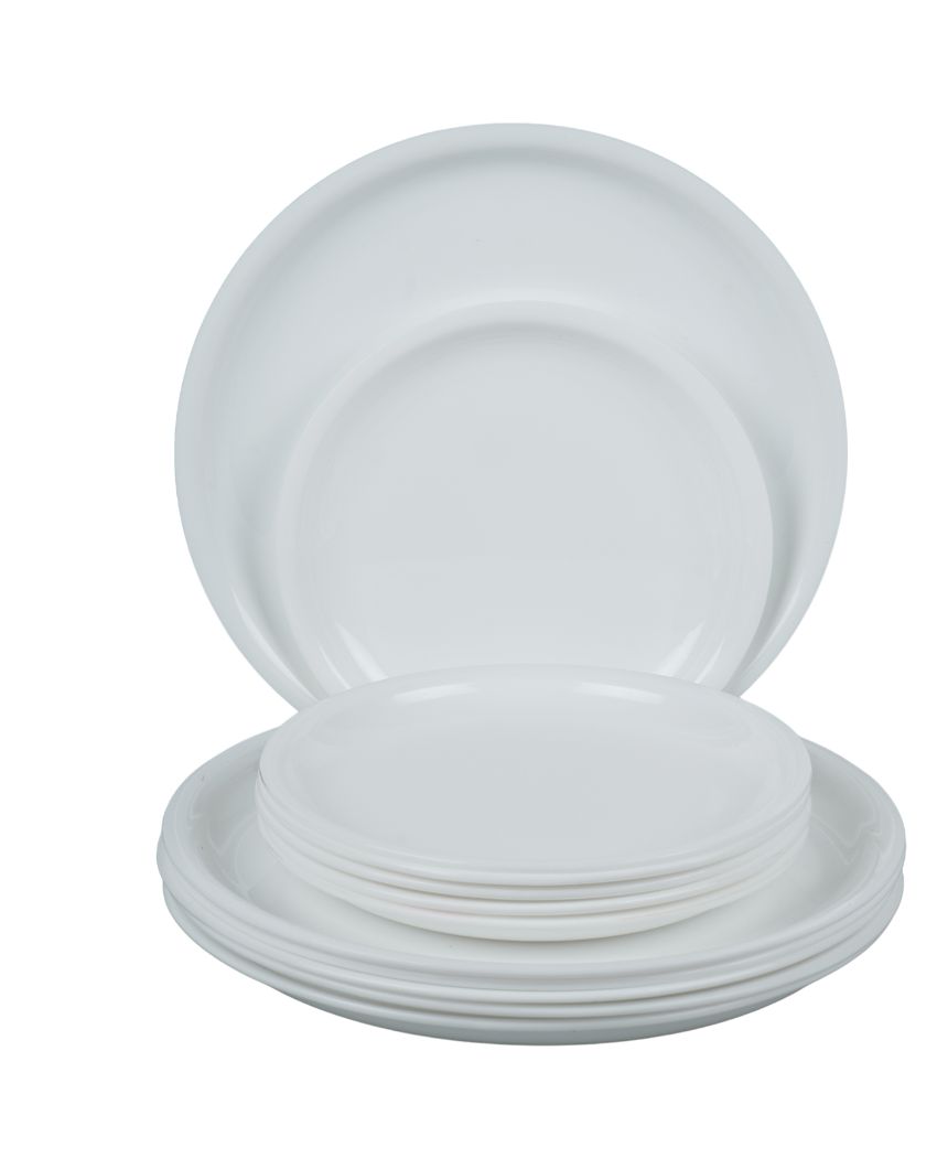 Acrylic 6 Full & 6 Quarter Plates Set