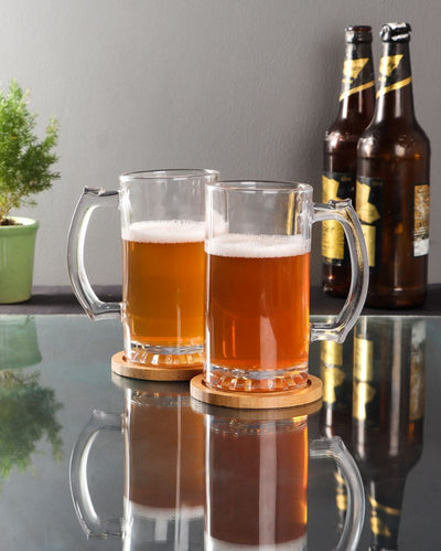 Transparent Beer Glasses | Set of 2 | 500ml