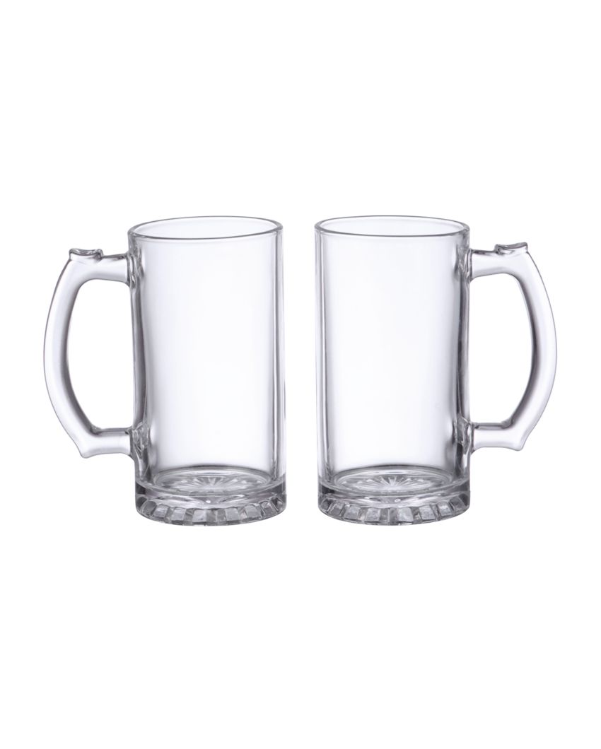 Transparent Beer Glasses | Set of 2 | 500ml