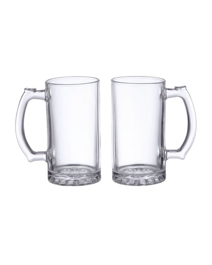 Transparent Beer Glasses | Set of 2 | 500ml