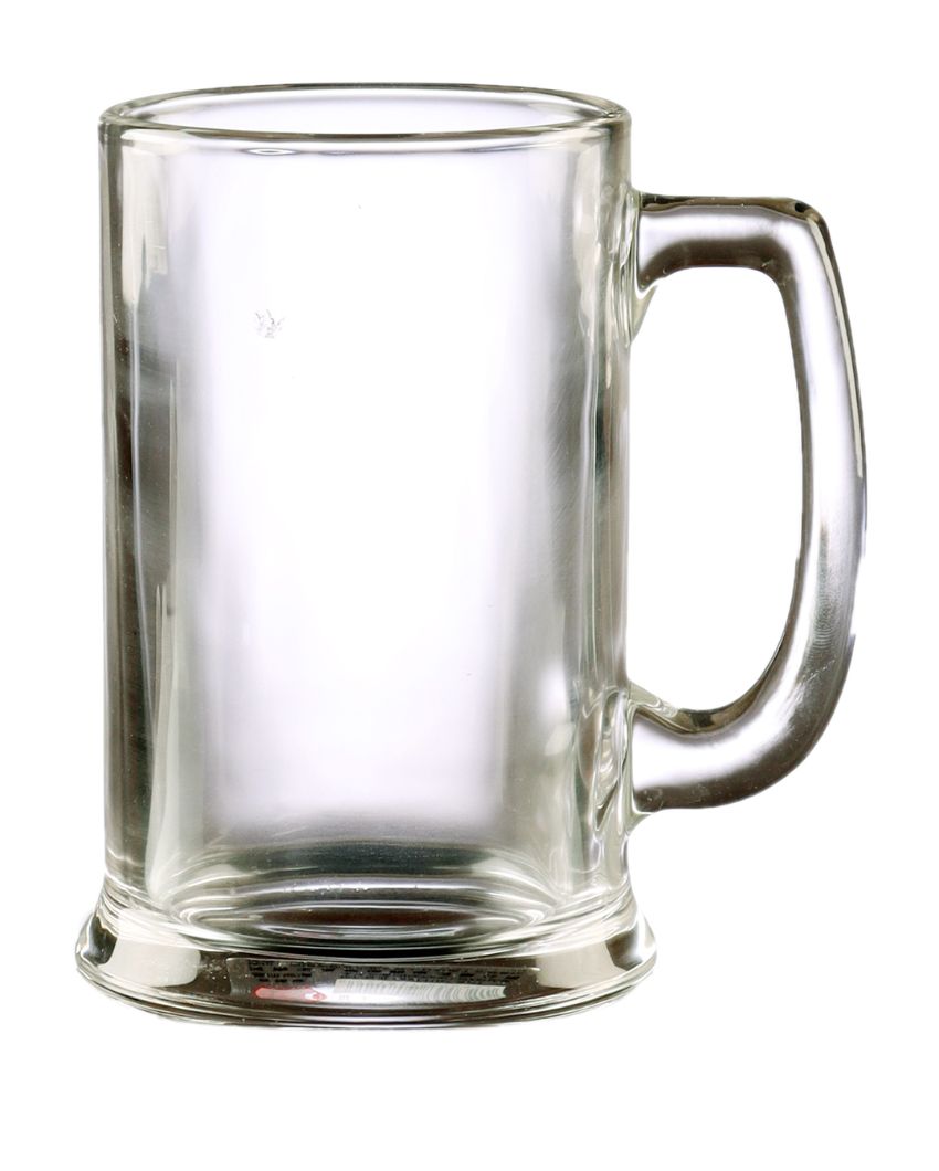 Transparent Solid Beer Mugs | Set of 2 | 500ml