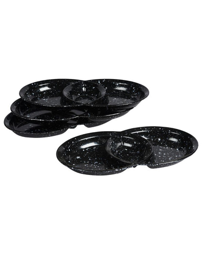 Black Oval Shaped Serving Platters | Set of 4