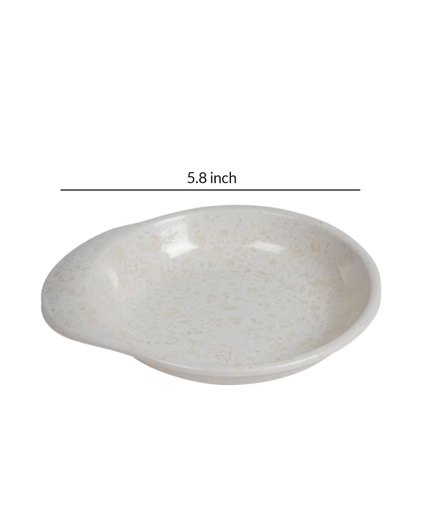 White Melamine Chat Plates | Set of 4