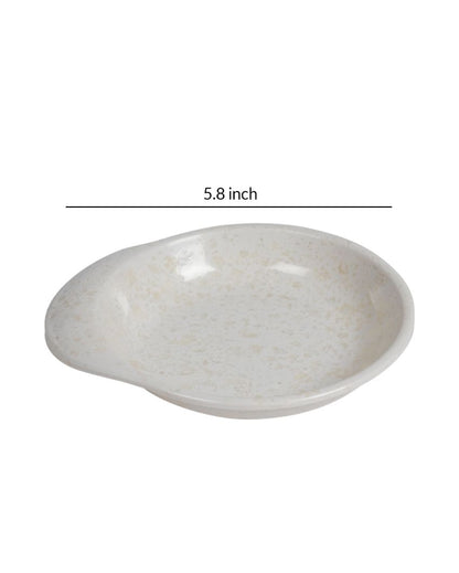 White Melamine Chat Plates | Set of 4