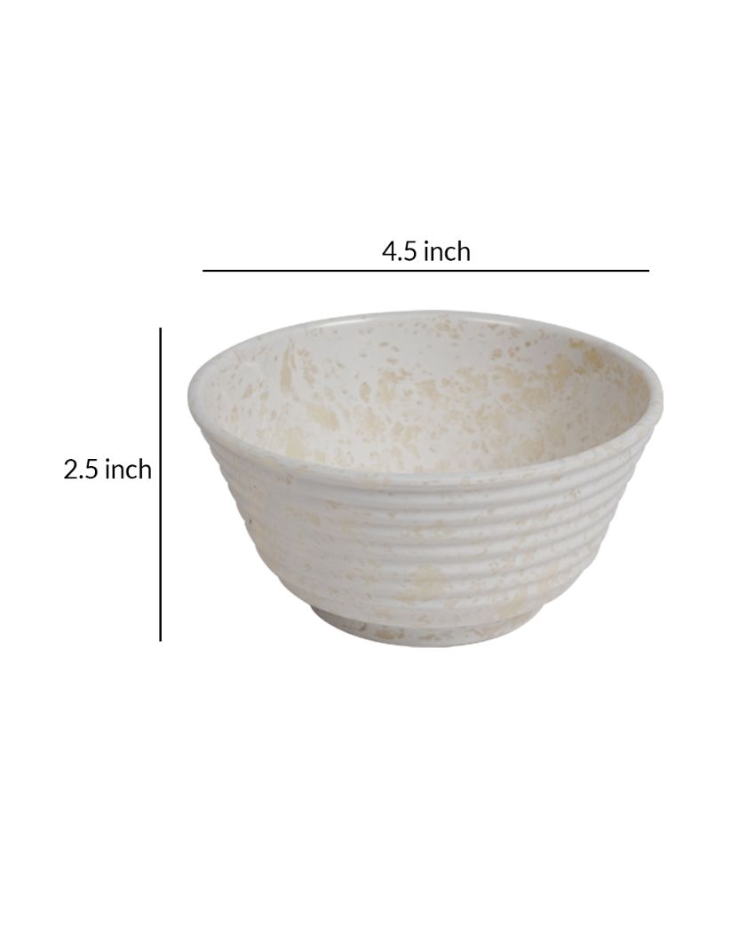 White Melamine Glossy Soup Bowls | Set of 18