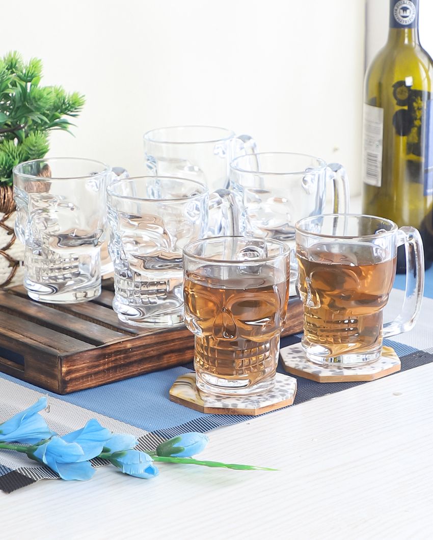 Transparent Textured Glass Beer Glass | set of 6