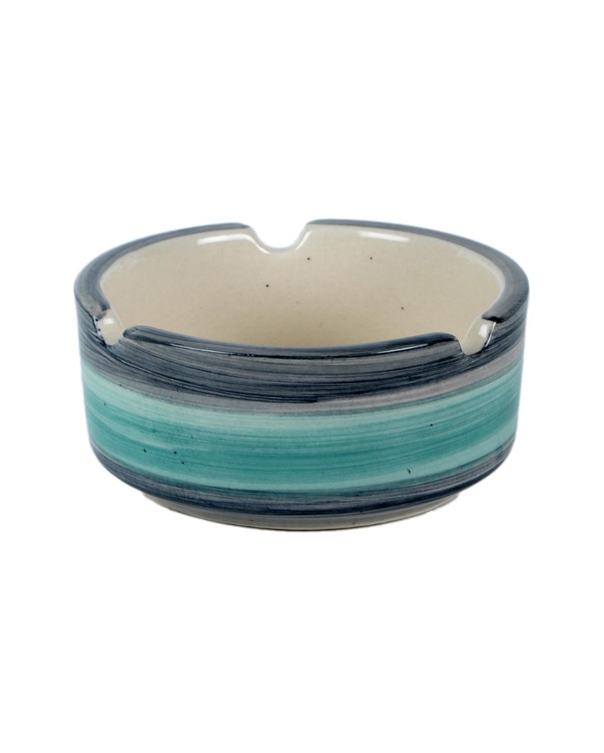 Green Grey Coloured Ceramic Ash Tray